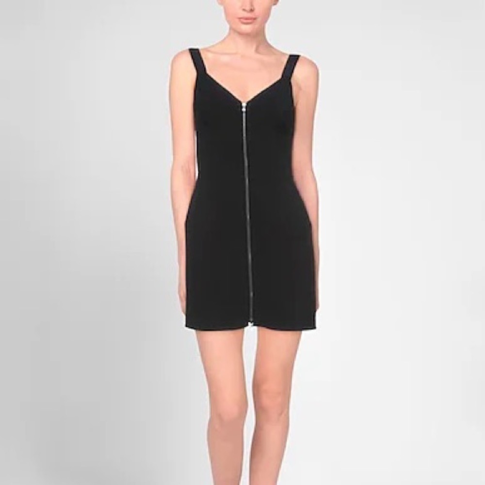 Moschino Couture Front Zip Black Dress